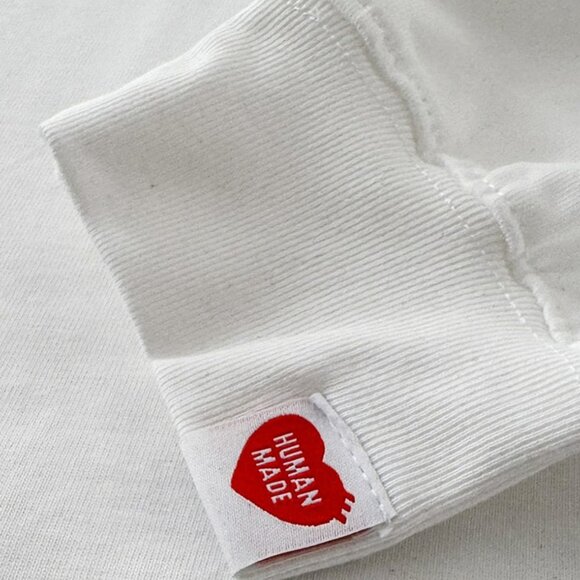 Human Made White Long Sleeves With Letter Lines And Heart Print - Picture 4 of 7